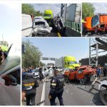 Protección Civil atiende choque múltiple en el Circuito Exterior Mexiquense